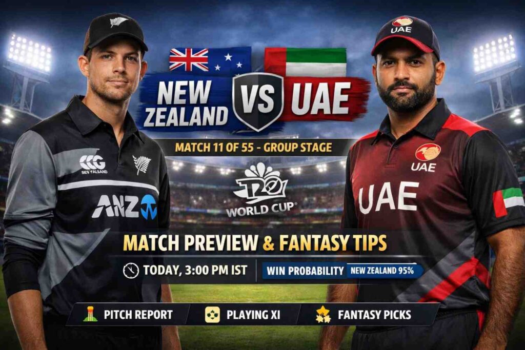 New Zealand vs UAE Match Preview & Fantasy Tips – ICC Men’s T20 World Cup new zealand vs uae match preview and fantasy tips