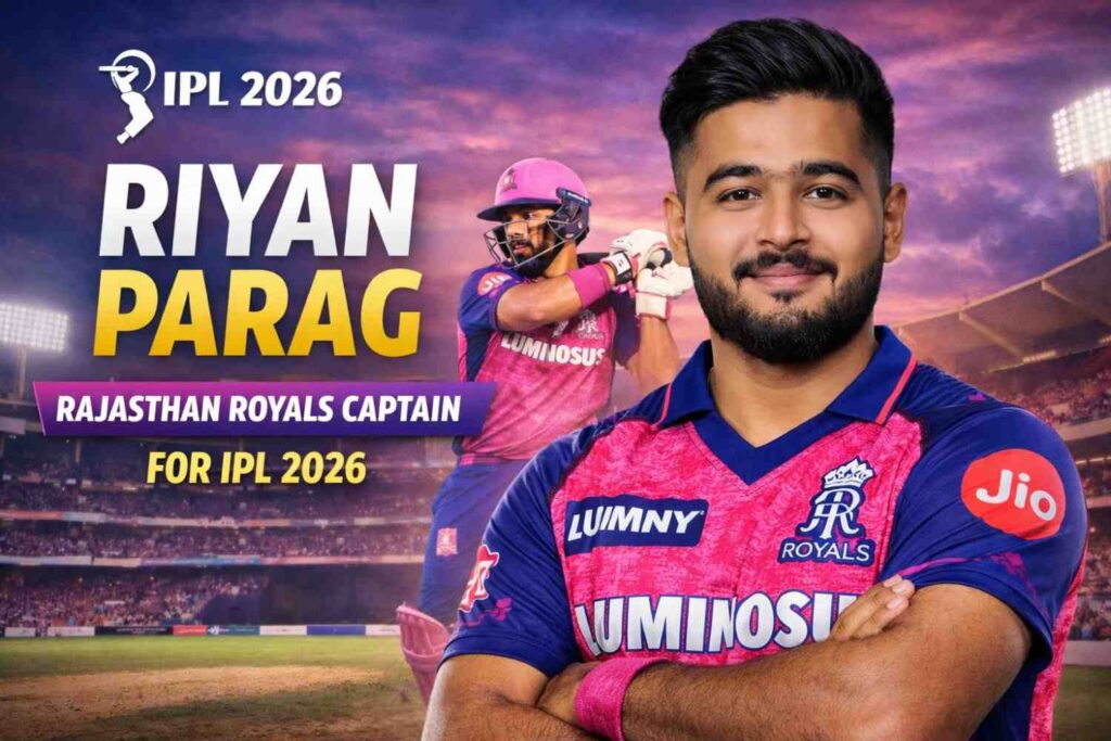 Riyan Parag Becomes Rajasthan Royals Captain for IPL 2026 riyan parag