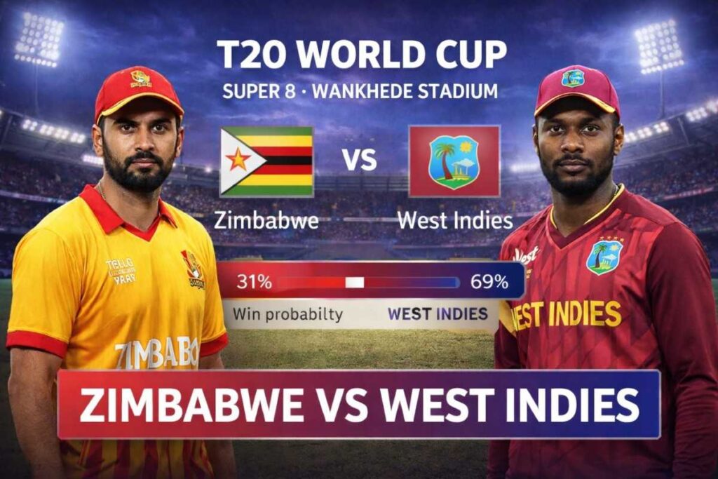 Zimbabwe vs West Indies T20 World Cup Super 8 Clash at Wankhede StadiumMatch Overview and Key Details zimbabwe vs west indies t20 world cup